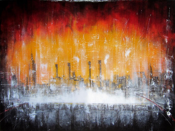 Francois Haguier - Tableaux skyline New York futur antérieur, 36 x 48, 2015