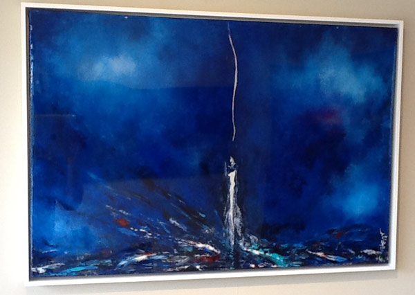 Bleu, 32 x40, 2013 - abstract painting