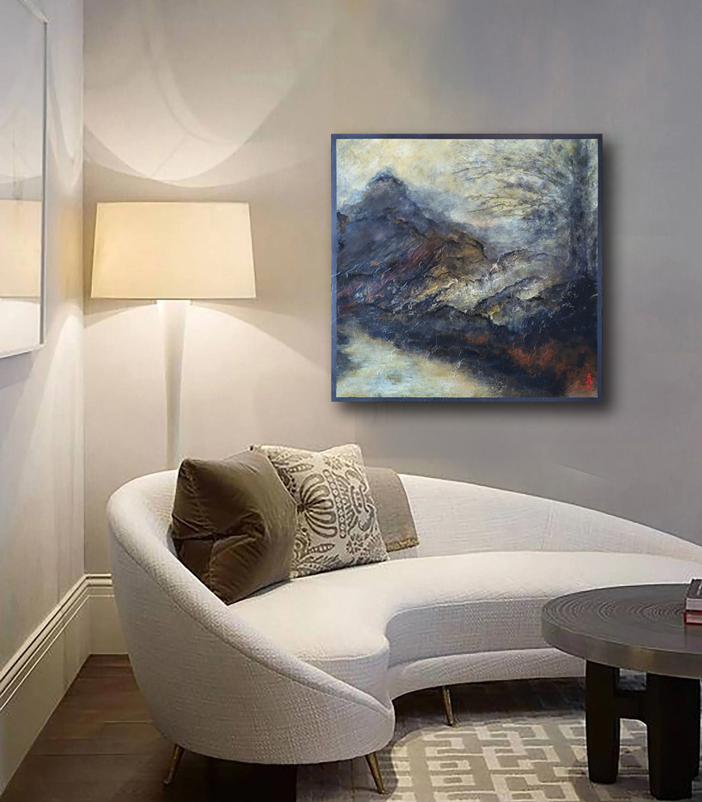 Francois Haguier / peinture paysage abstrait